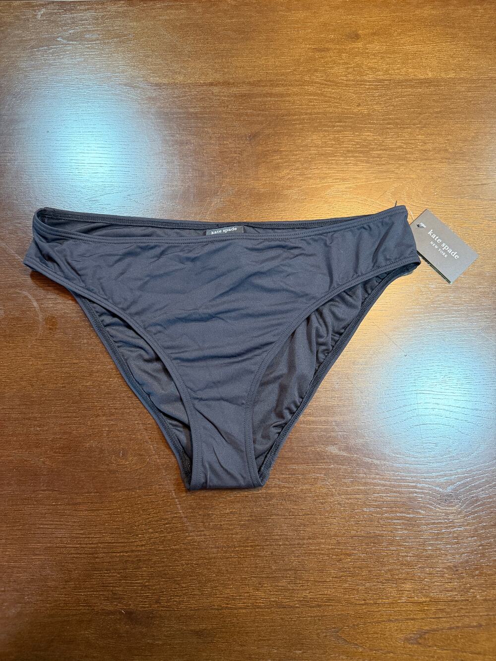 NWT Kate Spade Black Bikini Swim Bottom Classic Designer Luxury Swim